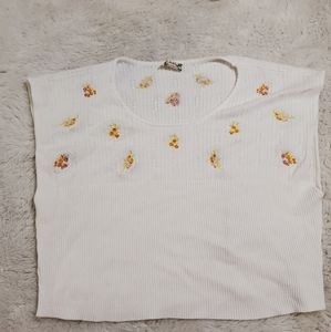 Free People floral crop top